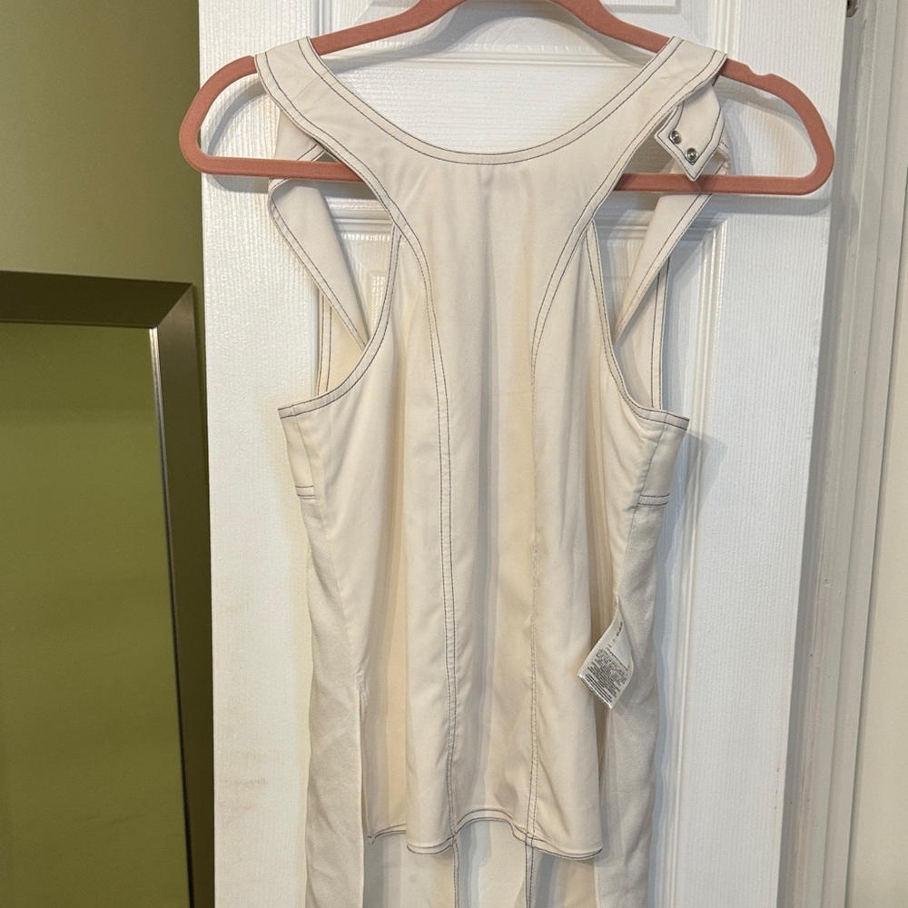 BCBGMaxAzria Cream Racerback Tank Top